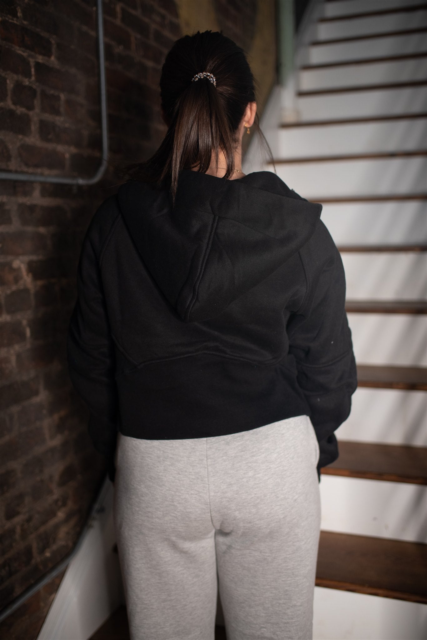 Zoey Hooded Sweatshirt - Black