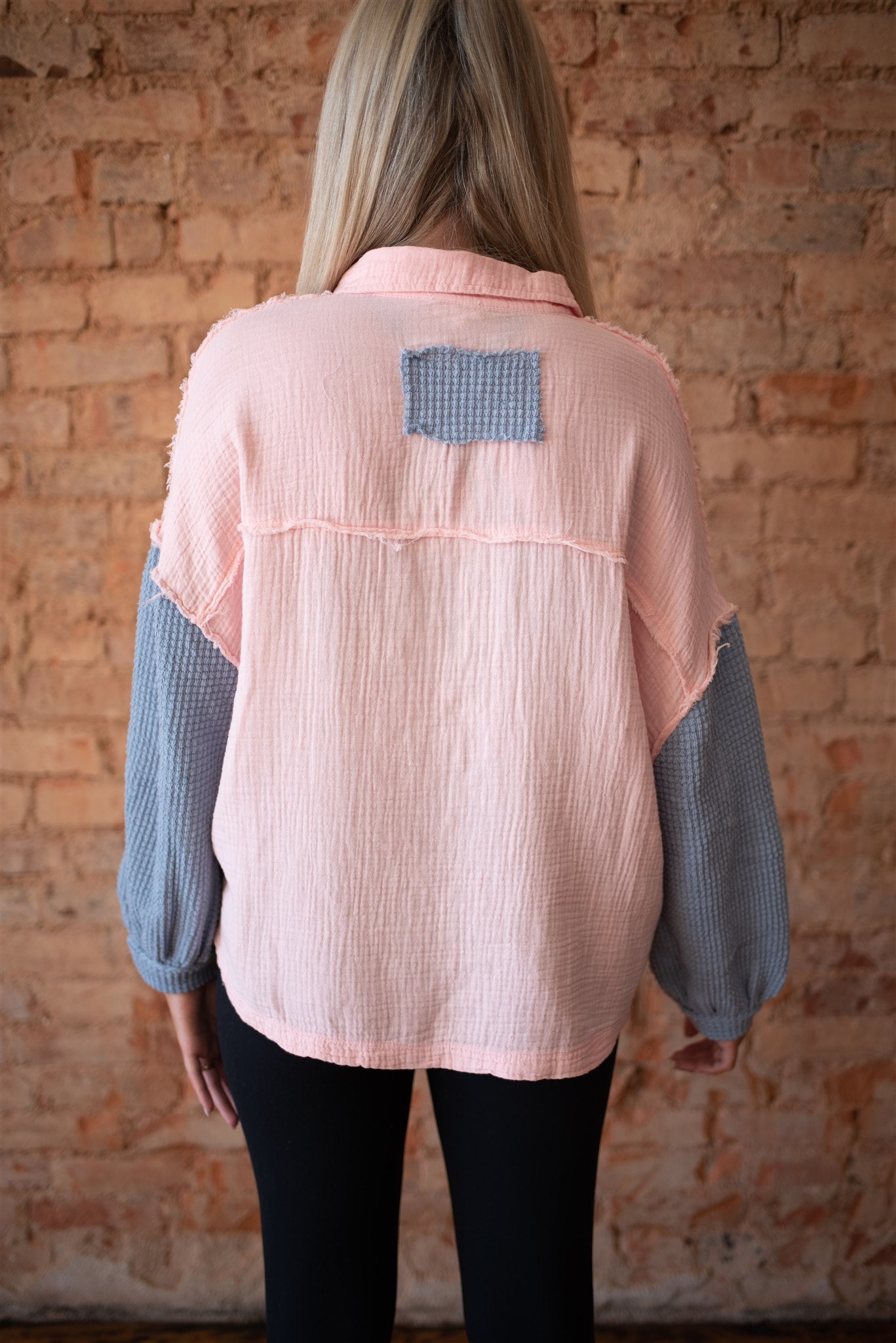 Morning Sunrise Gauze Top - Pink Ocean