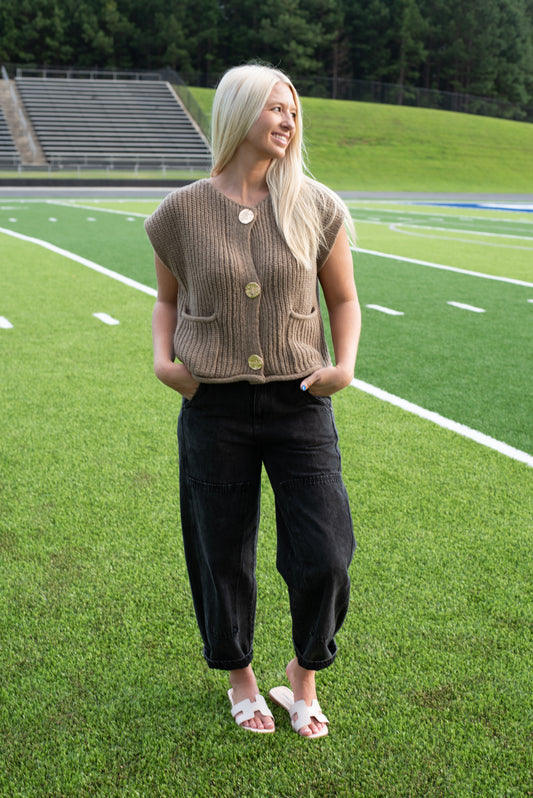 Haven Barrel Jean - Black