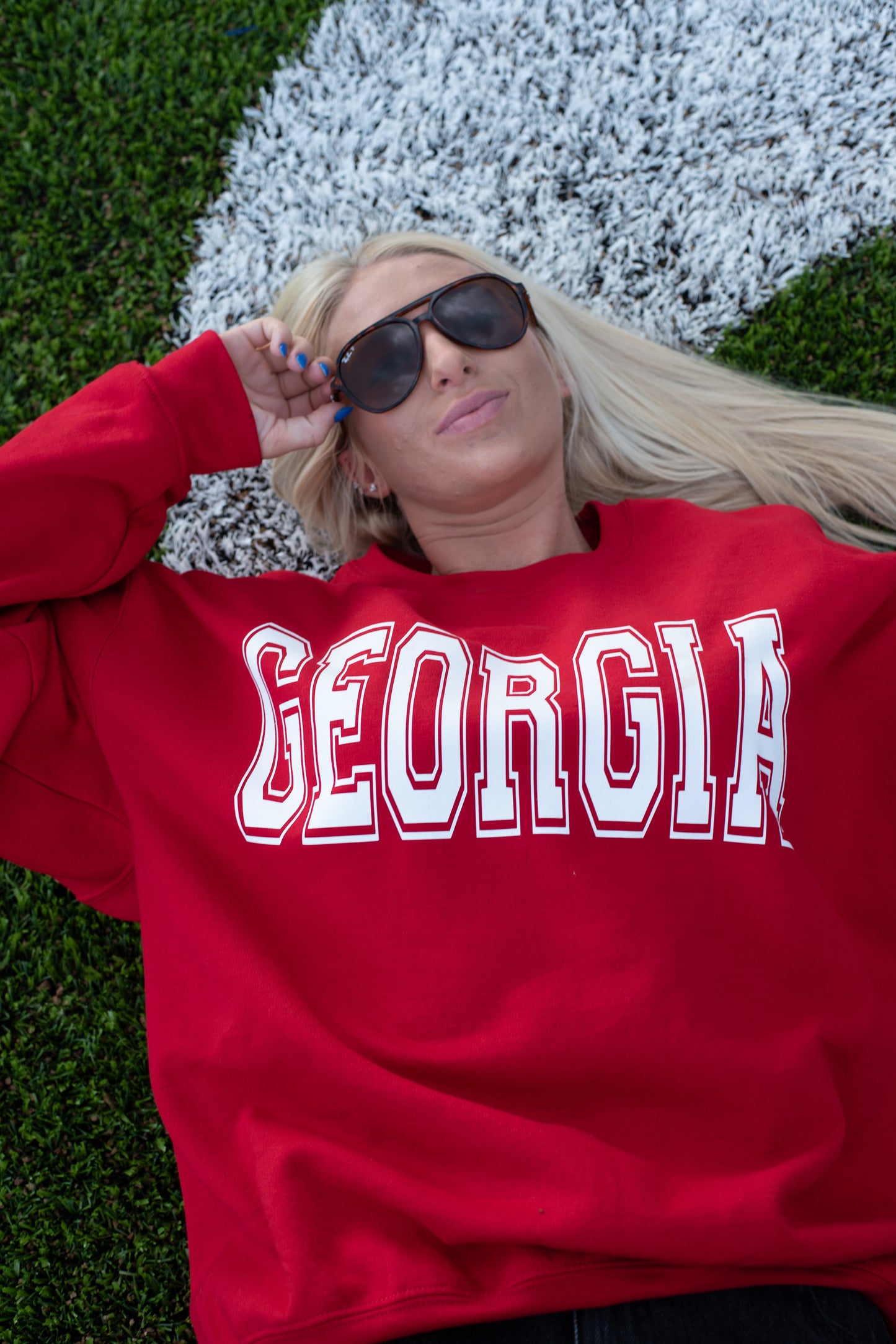 GEORGIA Crewneck - Cherry Red