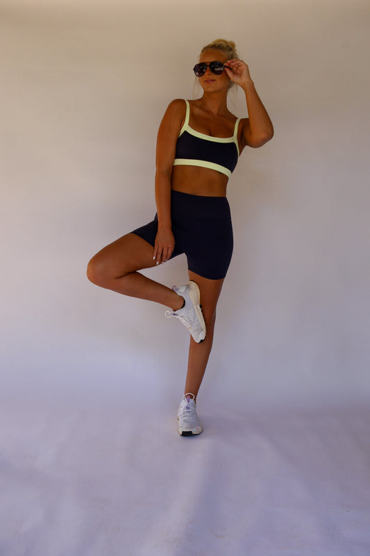 Solid Core Biker Shorts - Navy