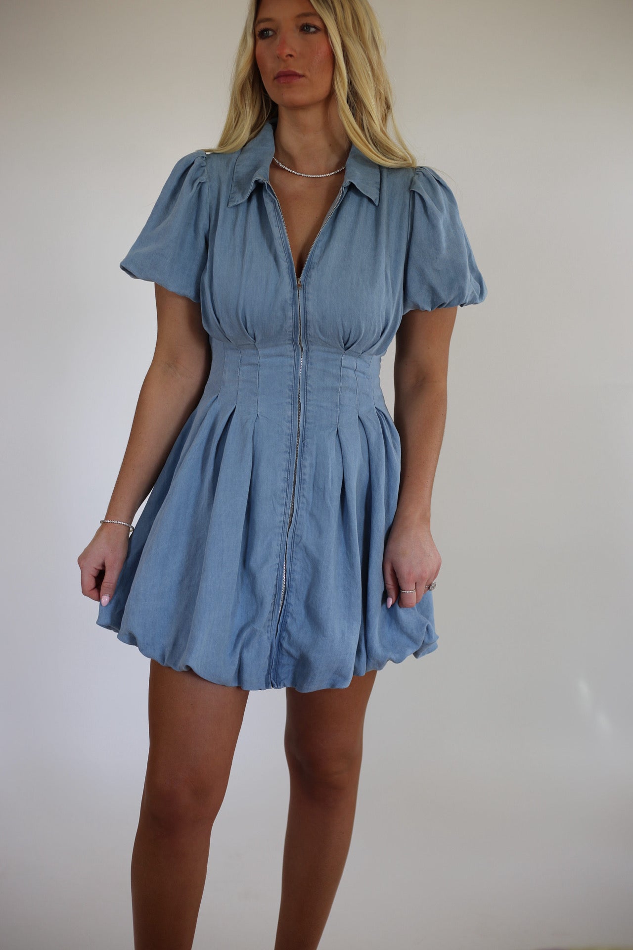 The Charlotte Dress - Light Denim