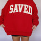 SAVED By Grace Mock Neck - Red