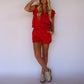 Sofie Shorts Set - Red
