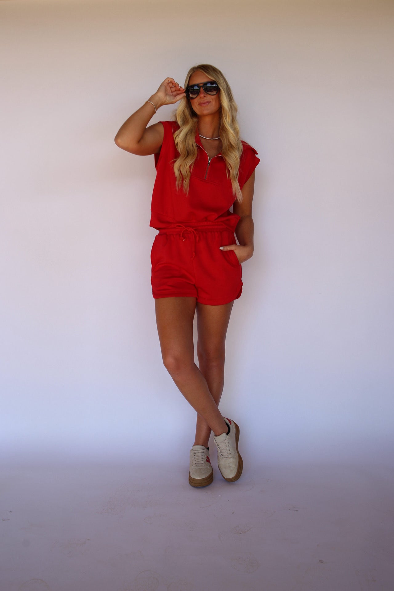 Sofie Shorts Set - Red