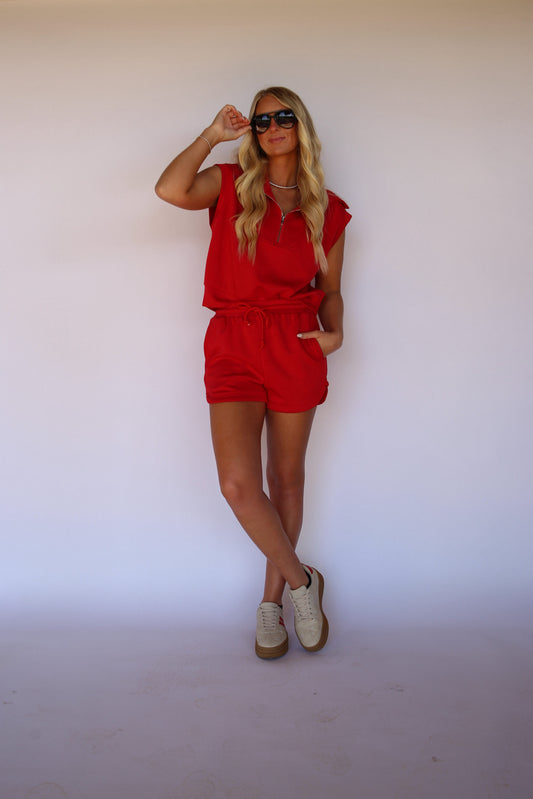 Sofie Shorts Set - Red