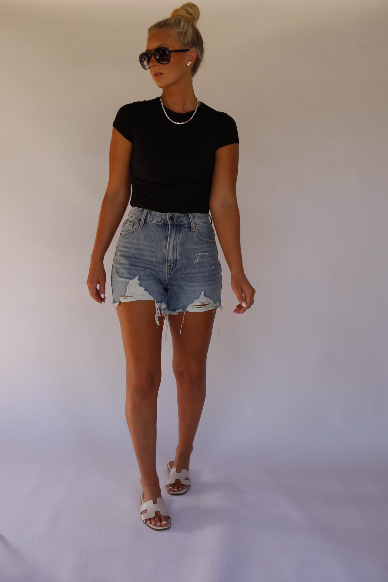 Dime High Rise Denim Short