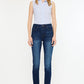 High Rise Ankle Skinny Jeans - Dark Wash