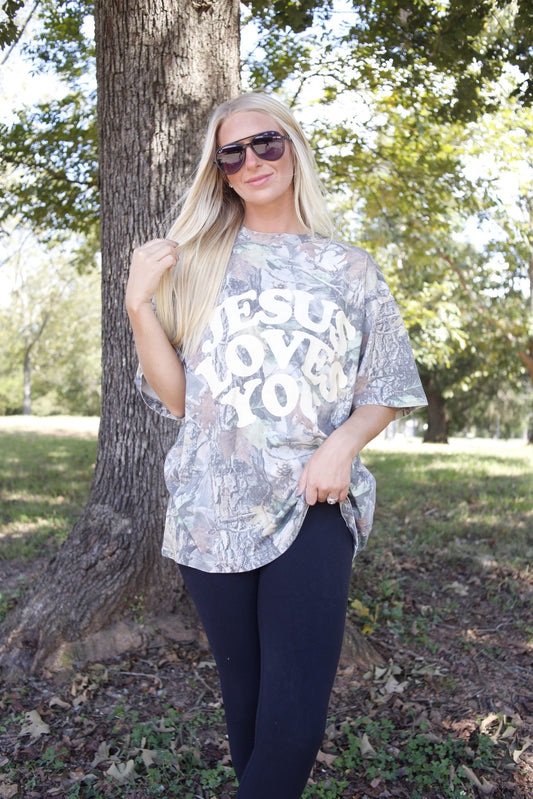 Jesus Loves You Camo Tee