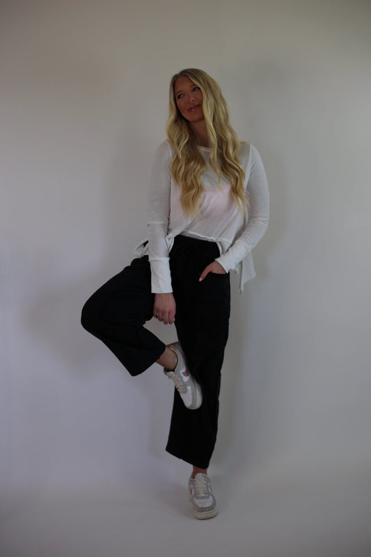 Polly Barrel Pants - Black