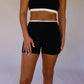 Double Layered Biker Shorts - Black