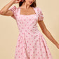 Polly Polka Dot Mini Dress - Pink