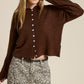Blair Long Sleeve Cardigan - Chocolate