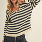 Lola Stripe Sweater - Navy/White