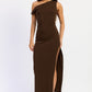Janna Twist Maxi Dress - Brown