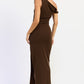Janna Twist Maxi Dress - Brown