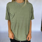 Oversized  Boyfriend Basic Tee - Olive