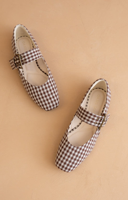 Grove Ballet Gingham Flats