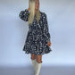 Kinzey Floral Embroidered Mini Dress - Navy
