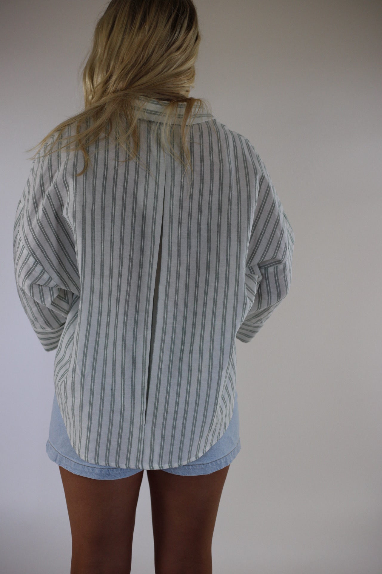 Claire Striped Top - Irish Green