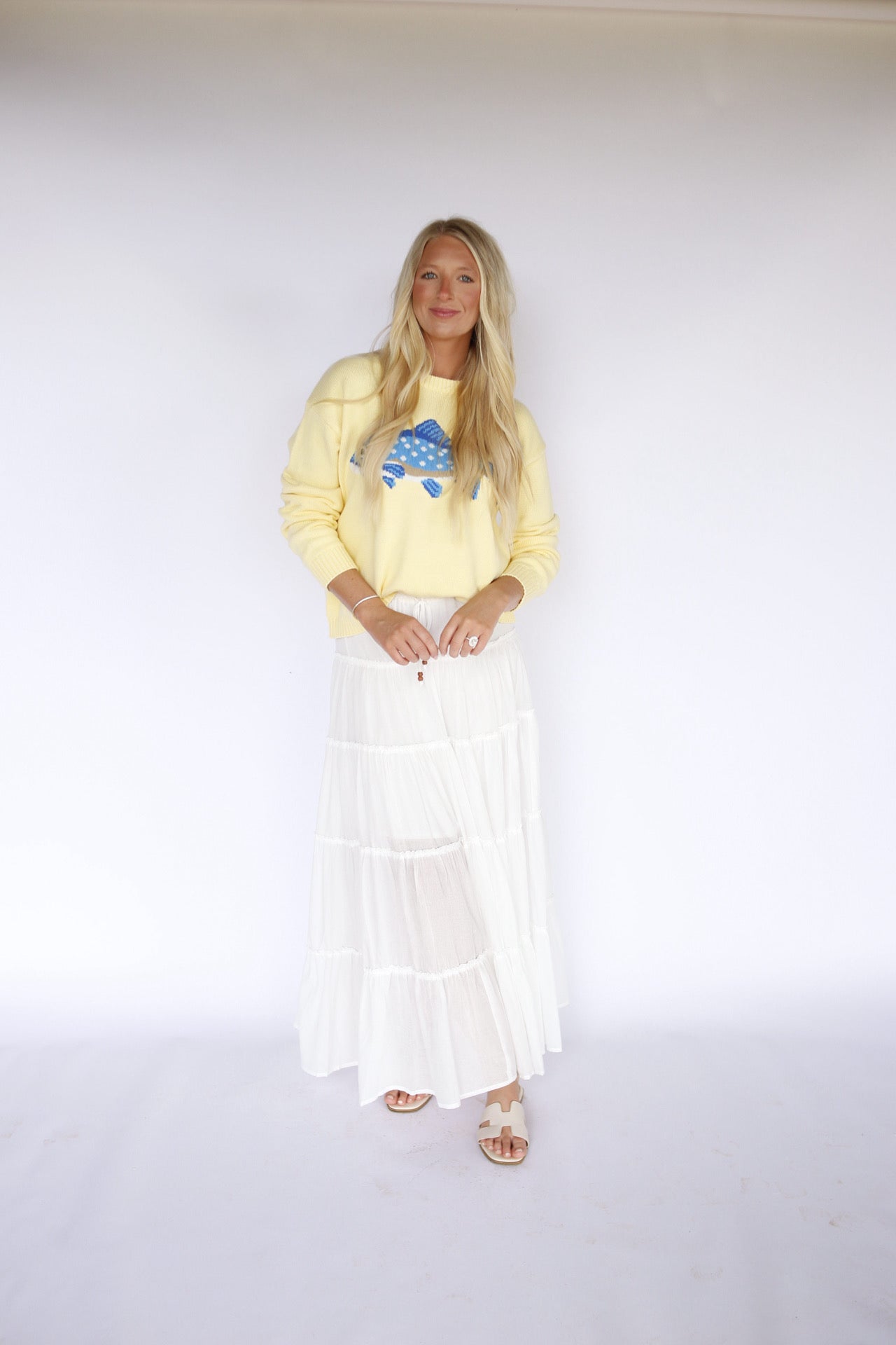 Knitted Fish Sweater - Lemon