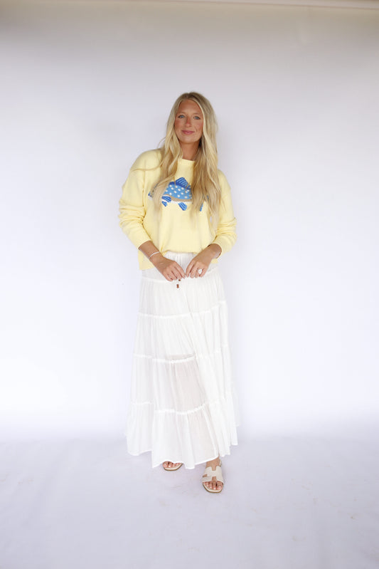 Knitted Fish Sweater - Lemon