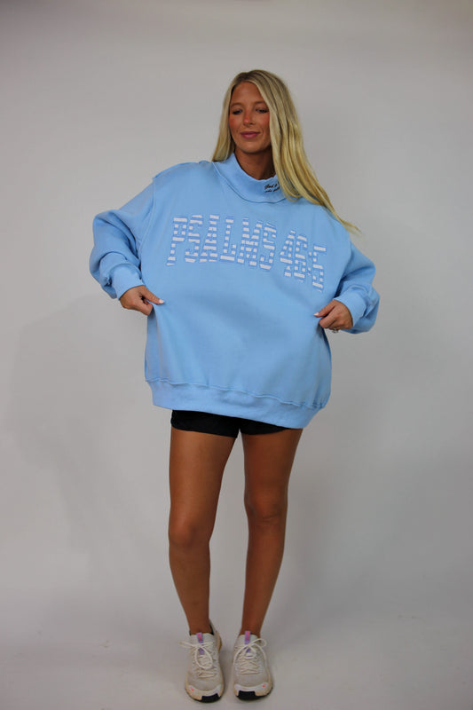 Psalms 46:5 Mockneck Sweatshirt - Sky Blue