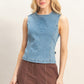 Lillie Sleeveless Denim Top