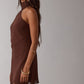Adams Open Back Mini Dress - Chocolate