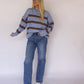 Gloria Striped Sweater - Blue/Brown