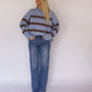 Gloria Striped Sweater - Blue/Brown