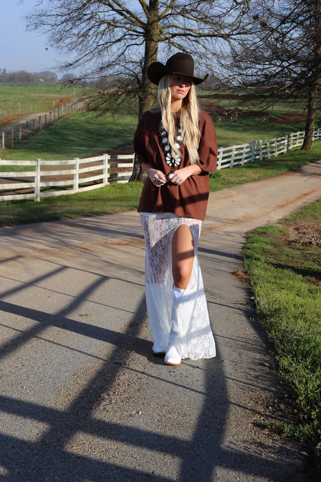 Statement Lace Maxi Skirt