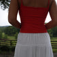 Evie Basic Tank - Poppy Red