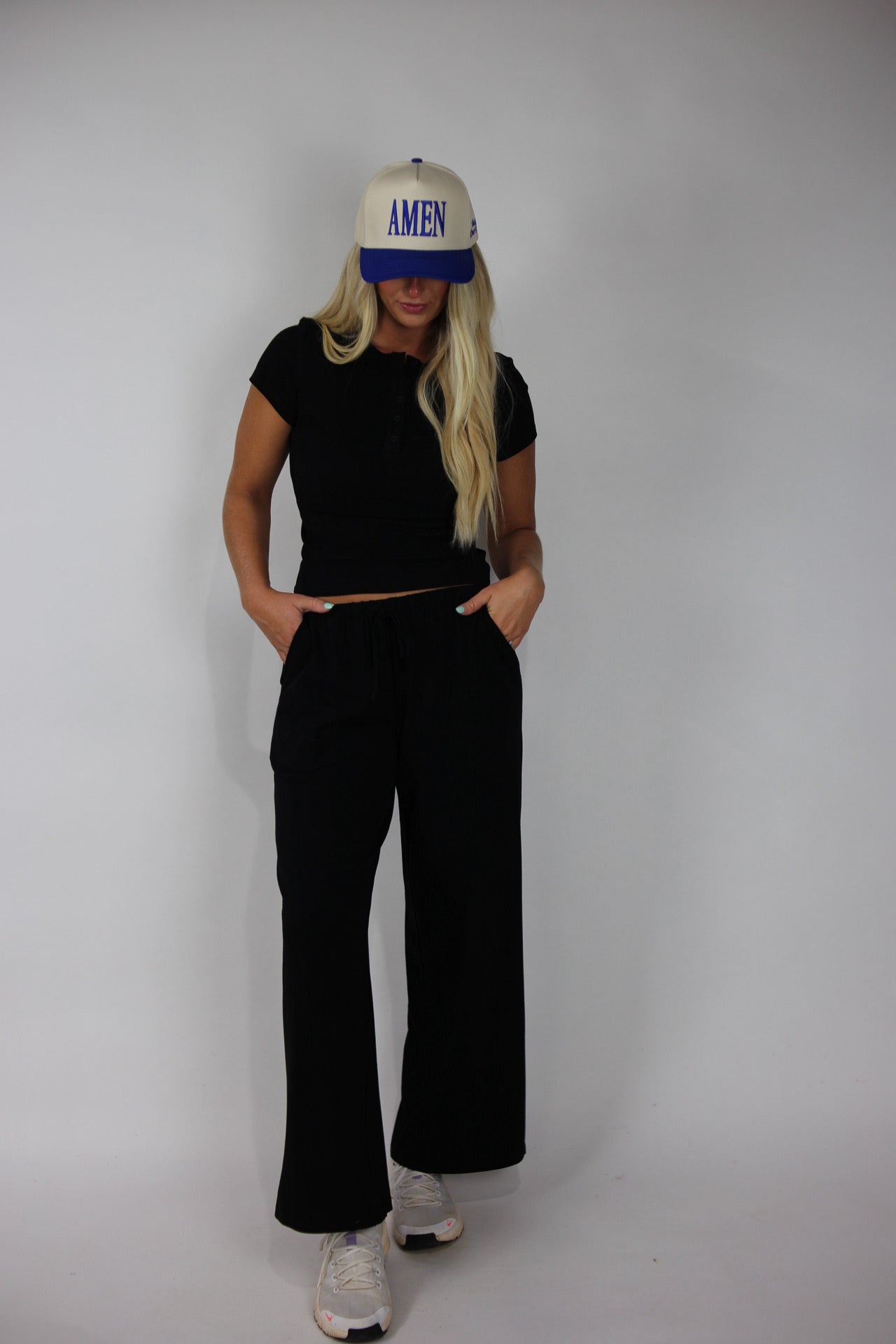 Short Sleeve Henley T-Shirt - Black