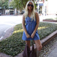 Roxi Ruffle Denim Mini Dress