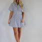 Poppy Dress - White/Navy