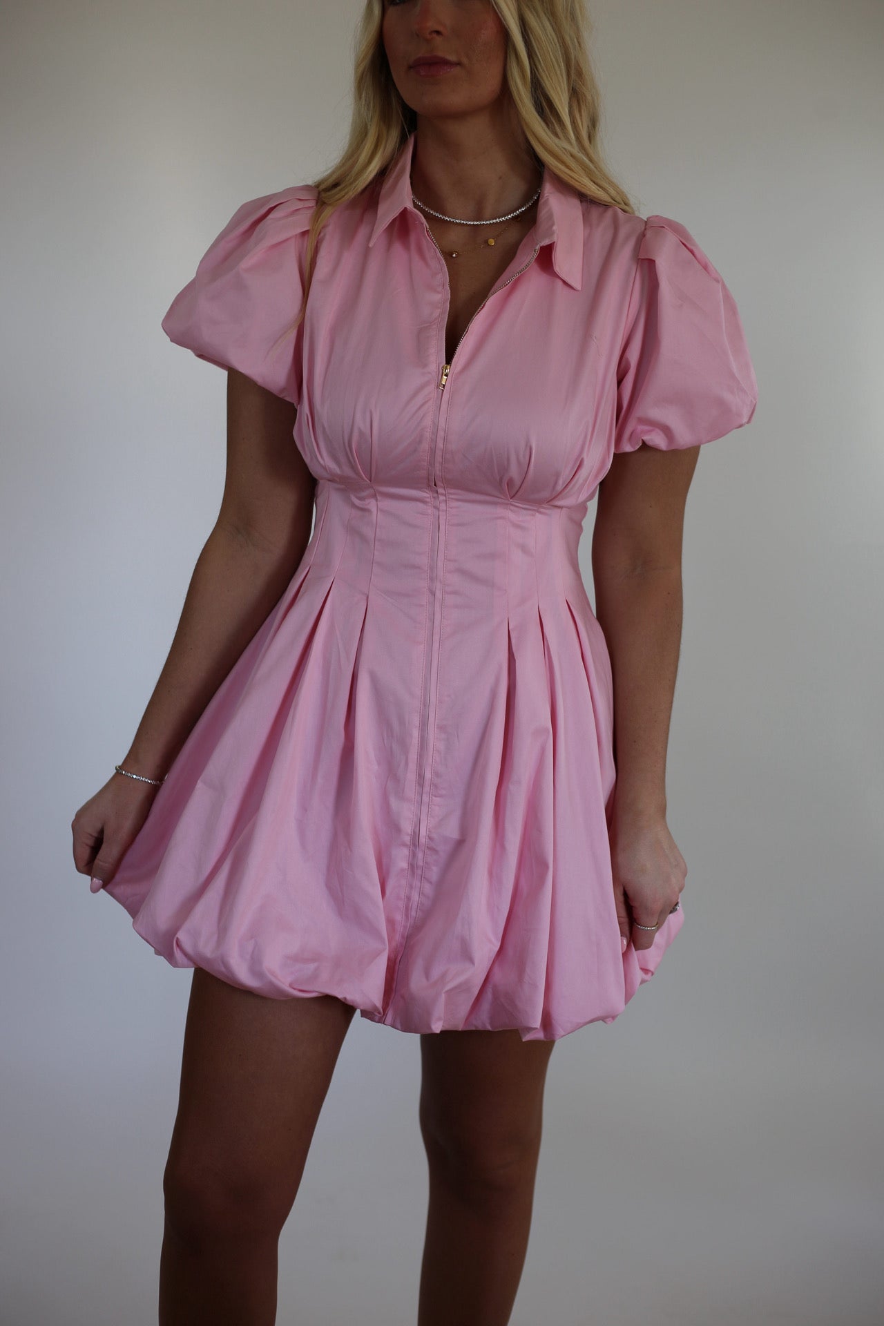 The Charlotte Dress - Baby Pink