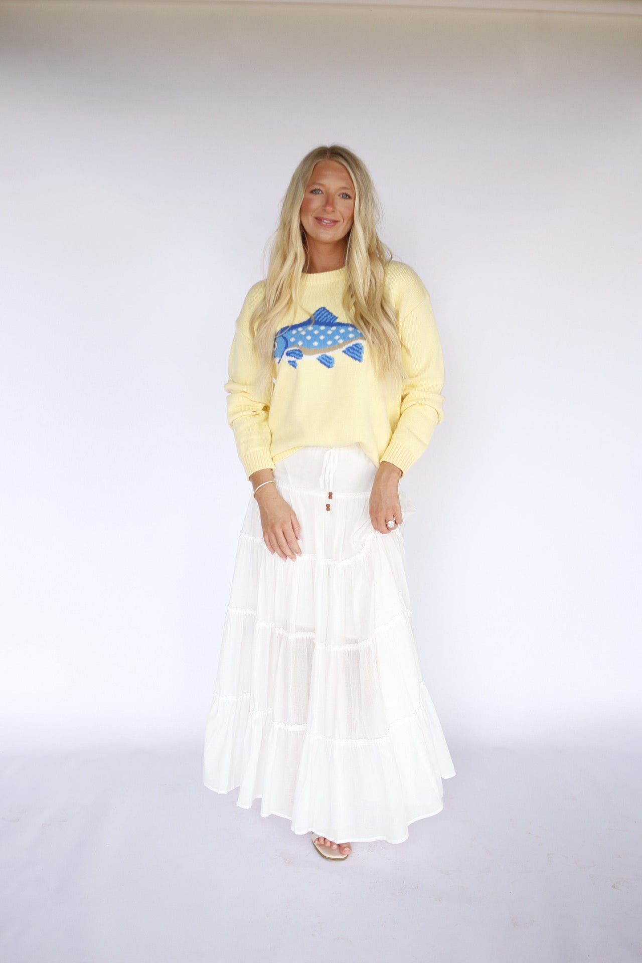 Knitted Fish Sweater - Lemon
