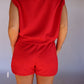 Sofie Shorts Set - Red