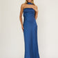 Joy Satin Maxi Dress - Navy