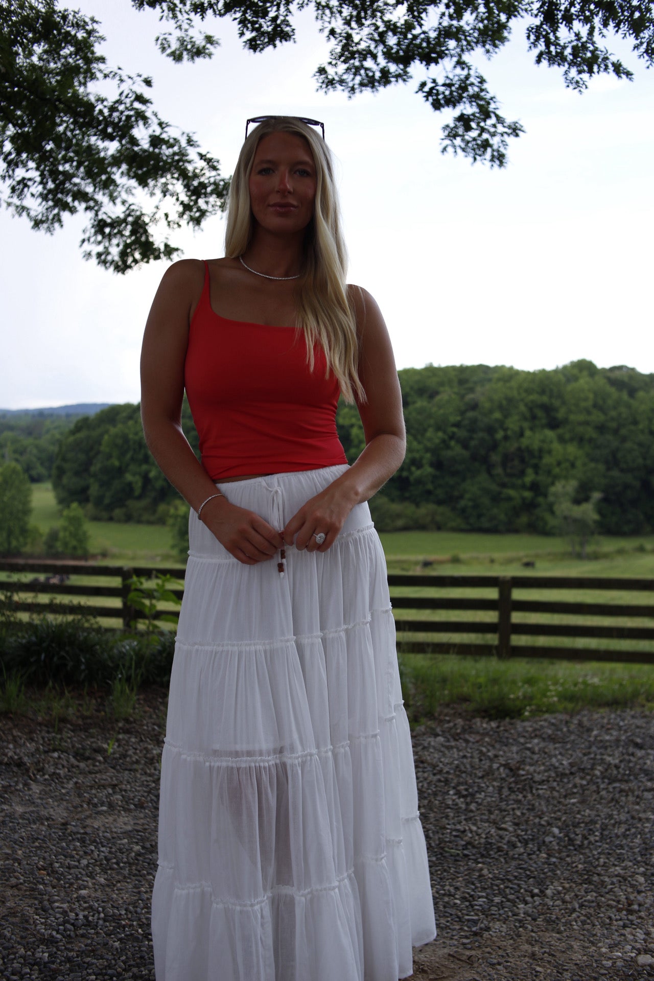 Evie Basic Tank - Poppy Red