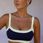 Colorpop Contrast Sports Bra - Navy