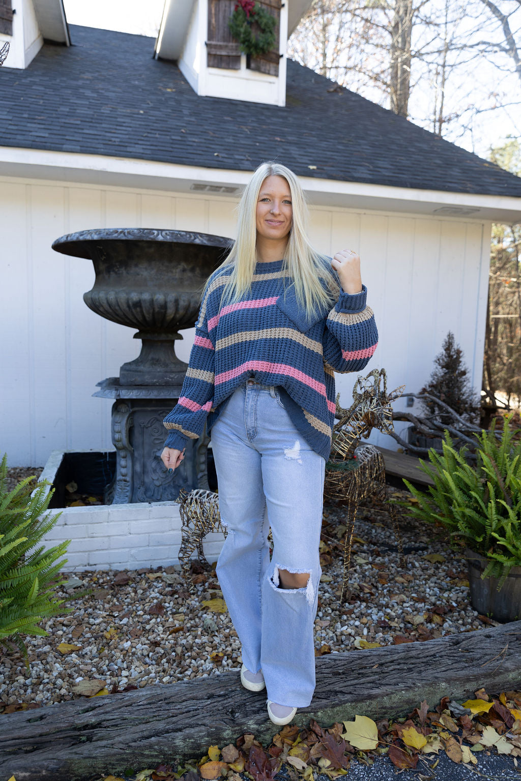 Striped OTS Sweater