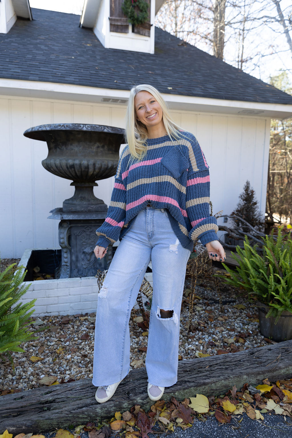 Striped OTS Sweater