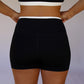 Double Layered Biker Shorts - Black