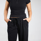 Short Sleeve Henley T-Shirt - Black