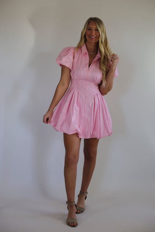 The Charlotte Dress - Baby Pink