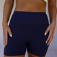 Solid Core Biker Shorts - Navy