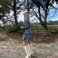 Kinzey Floral Embroidered Mini Dress - Navy