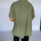 Oversized  Boyfriend Basic Tee - Olive